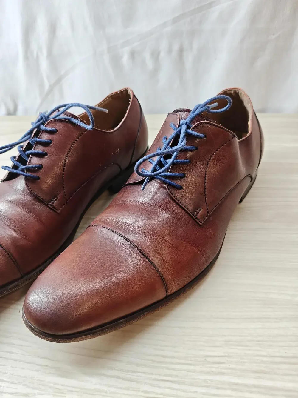Aldo Shoes Mens Size 10 Brown Leather Oxford Lace Up Dress Formal Classic EU 44